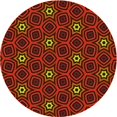 thumbnail image 1 of Ahgly Company Tapis Rond Lavable en Machine Intérieur Transitionnel Brun Bronze Foncé, 5 Pieds Rond, 1 of 7