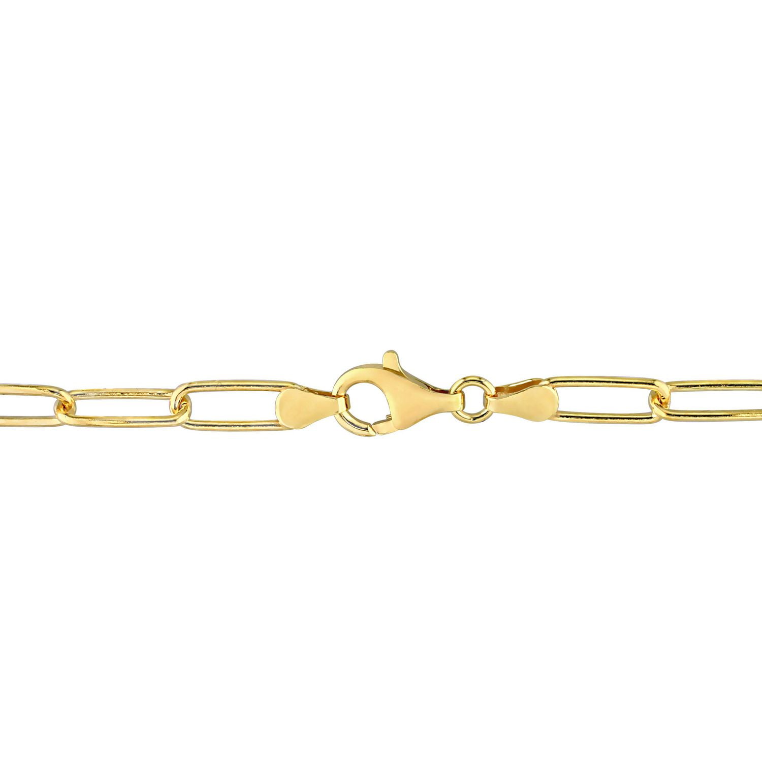 Collier trombone de Miabella en argent sterling plaqué or jaune 18K