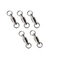 thumbnail image 1 of Xingzhi 5 Pcs Connecteur de Roulements à Émerillons Roulement Robuste Anneaux Pleins de Traction Portables Pièces d'Hameçon de Pêche en Acier Inoxydable 6#, 1 of 4