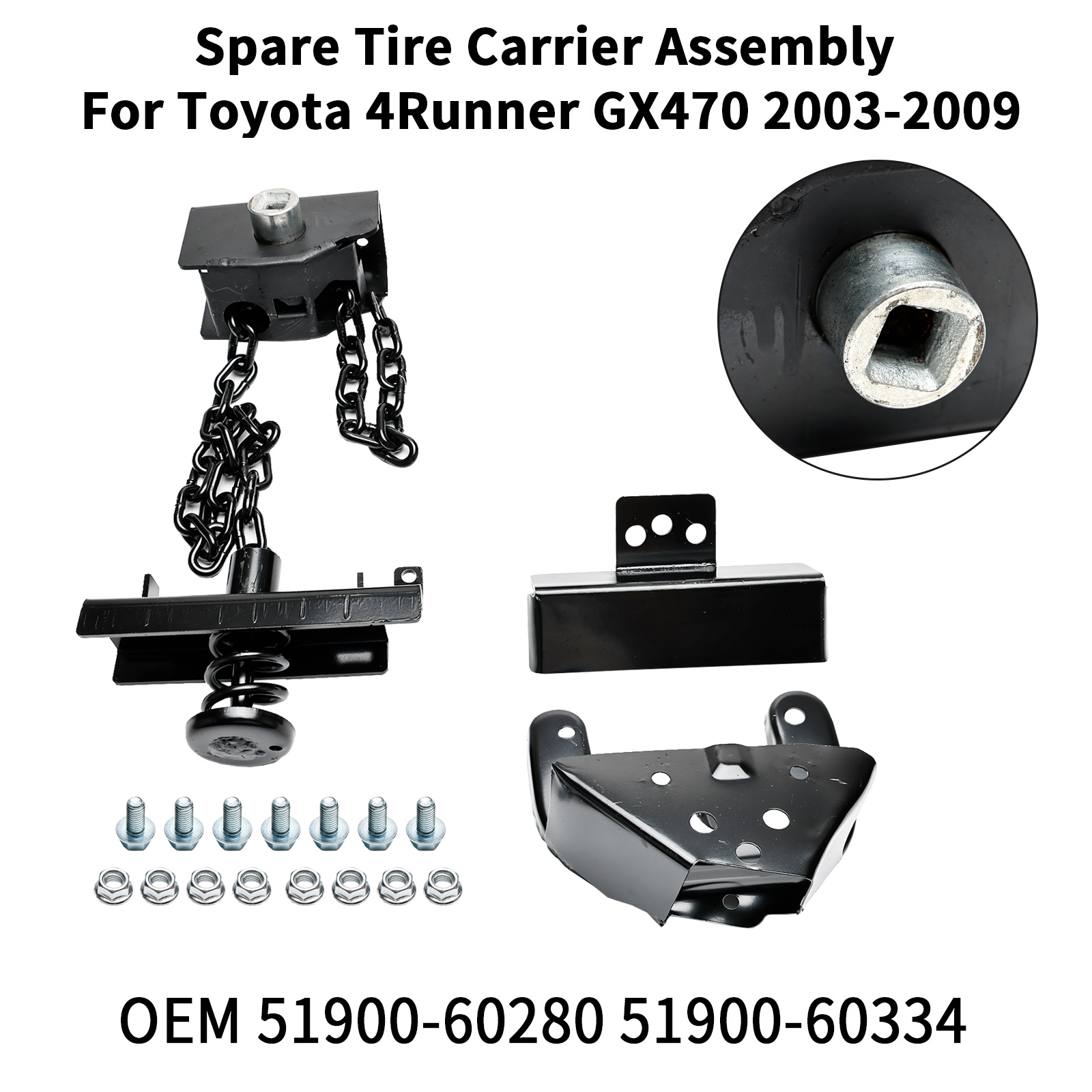 Spare Tire Carrier Assembly 51900-60280 For Toyota 4Runner GX470 2003-2009