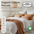 thumbnail image 3 of California Design Den Ensemble de Draps Simple TG, Ensemble de Draps 100 % Coton Biologique, Percale, Ensemble de Draps à Poches Profondes - Vert Olive, 3 of 10