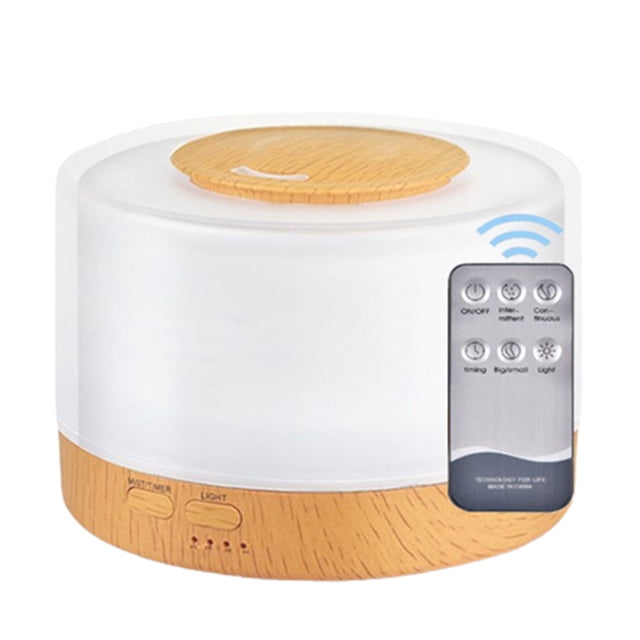500ml Premium, Essential Oil Diffuser With Remote Control, 5 In 1 Aromatherapy Fragrant Oil Humidifier Vaporizer, Timer And Auto-Off