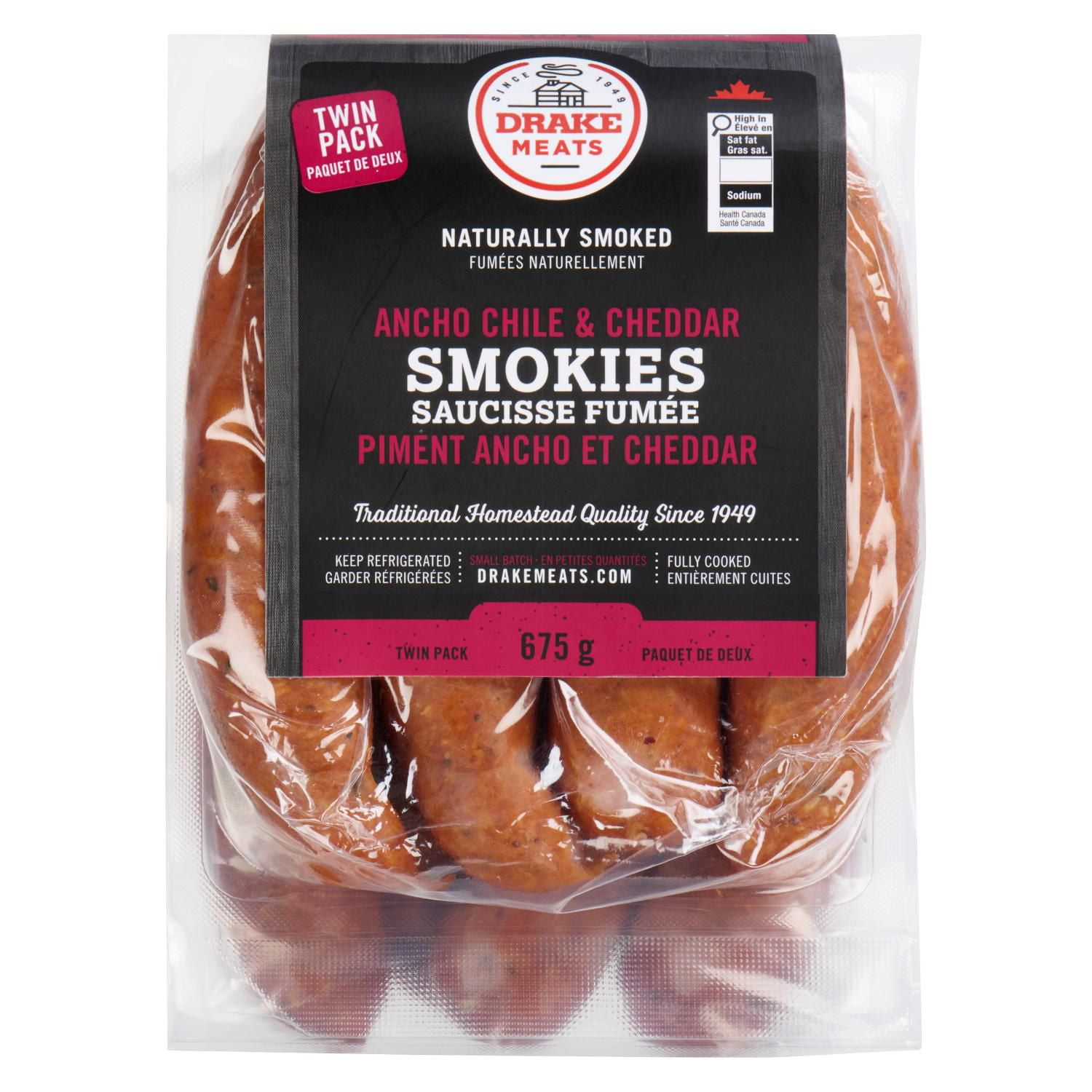 Drake Meats Saucisse Fumee Piment Ancho Et Cheddar, 675 g