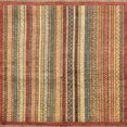 thumbnail image 1 of Ahgly Company Tapis d'Intérieur Carrés Abstraits Métalliques Dorés, Tapis de Zone Abstraits, 5 Pieds Carré, 1 of 6