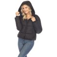 thumbnail image 2 of White Mark Women's Zip Hooded Puffer Jacket with Pockets, 2 of 7