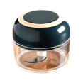 thumbnail image 1 of Harpily Garlic Peeler Cheers.US Food Chopper Hand Powered Portable Food Processor Manual Vegetable Slicer And Dicer Pull Mechanism Cutter For Garlic Onion Vegetable Salad Pepper, 1 of 9