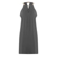 thumbnail image 4 of Weiqiqre Robes pour Femmes Grande Taille Solde de Feu Mode Femmes Été Aguichant Décontractée Sans Manches à Col Licou Robe Unie, 4 of 7