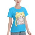 thumbnail image 2 of T-Shirt Basique à Manches Courtes pour Femmes Sailor Moon Édition Q Tsukiha, 2 of 6
