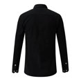 thumbnail image 3 of Mens Corduroy Shirt Button Down Long Sleeve Ribbed Fall Tops Slim Fit Casual Warm Shirts, 3 of 7