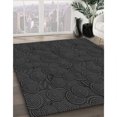 thumbnail image 3 of Ahgly Tapis d'Intérieur Lavable en Machine Carré Transitionnel Gris Minuit, 8 Pieds Carré, 3 of 7