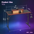thumbnail image 3 of Bestier 42" Gaming Desk PC Computer Office Gamer Table Desk with LED Lights & Monitor Stand in Red Adults, 3 of 8