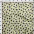 thumbnail image 4 of oneOone Rayon Pale Yellow Fabric Floral & Bee Sewing Craft Projects Fabric Prints By Yard 56 Inch Wide, 4 of 5