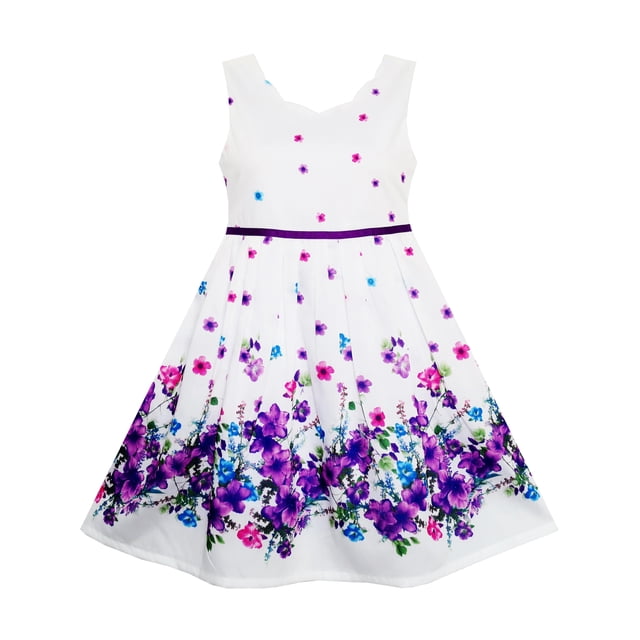 Girls Dress Elegant Princess Blooming Flower In Wind 5 Years
