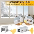 thumbnail image 1 of sdhkgrrt under $5 2Pcs Window Locks, Sliding Window Lock Security,Limiter for Vertical Horizontal Windows,Aluminum Alloy Window Stopper,Yellow Key Lock for Home Office,Child Safety Window Restrictor, 1 of 9