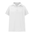 thumbnail image 3 of Plebaso Chemises en Coton et Lin pour Femmes à Boutons Col en V T-Shirts Col Léger Manches Courtes Blouses Décontractées, 3 of 6