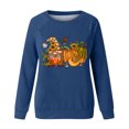 thumbnail image 4 of Meichang Hauts Décontractés pour Femmes T-Shirts Graphiques de l'Action de Grâce Coupe Ample Manches Longues Automne Col Rond Blouses Décontractées Reconnaissantes, 4 of 4