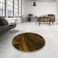 thumbnail image 4 of Ahgly Tapis d'Intérieur Lavable en Machine Carré Transitionnel Brun Bronze Foncé, 4 Pieds Carré, 4 of 7