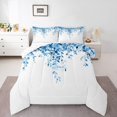 thumbnail image 2 of Erosebridal Ensembles de Couette Feuille Bleue Format Simple, Couettes et Duvets Plante d'Eucalyptus, Ados Adultes, Réversible 2 Pcs, 2 of 8