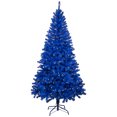 thumbnail image 2 of Northlight Pre-Lit Medium Pine Artificial Christmas Tree - 6' - Royal Blue - Clear Lights, 2 of 6