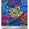 thumbnail image 1 of Soimoi Georgette Viscose Fabric Artistic Flower Print Sewing Fabric Yard 42 Inch Wide, 1 of 3