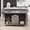 Grey B, variant on Modern Kitchen Island on 5 Wheels with Storage Cabinet and Drop-Leaf Countertop, Kitchen Cart with Cabinet Door Internal Storage Racks and 3 Drawers for Dinning Room (White