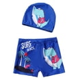 thumbnail image 1 of Sunnyoo Little Boys Swim Trunks Cartoon Quick Drying Swimming Shorts & Cap, 1 of 3