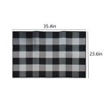 thumbnail image 3 of Cotton Plaid Rug,Plaid Material Fall,Orange Buffalo Plaid Doormat,Fall Outdoor Front Door Decorative Mat, Hand-Woven Rug for Layered Door Mats Washable Carpet for Porch, Entryway, Farmhouse, 3 of 8