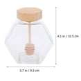 thumbnail image 2 of MasteelfCA 220ml Sealing Glass Honey Pot Environmental Friendly Clear Jam Jar with Dipper for Home Kitchen Use, 2 of 5