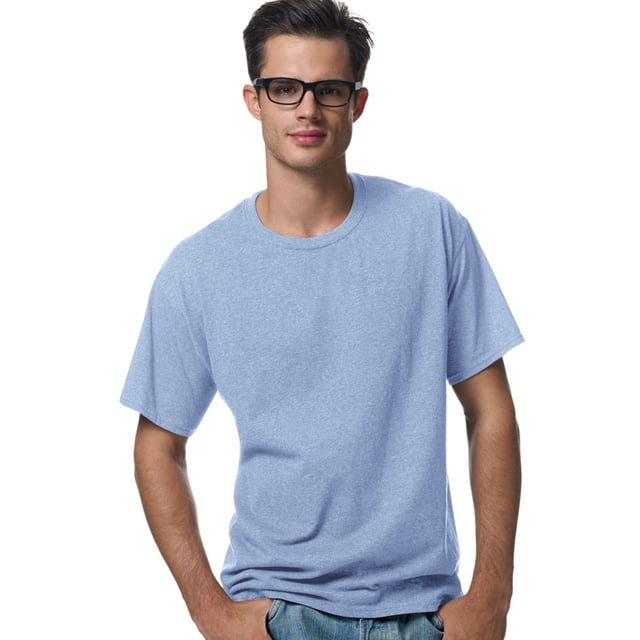 Hanes 5170 Comfortblend Ecosmart T-Shirt à Col Rond pour Hommes Taille 3X, Bleu Pâle.