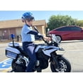 thumbnail image 3 of BeesClover Ride On Police Motorcycle, 12V 7Ah Licensed BMW Electric Motorcycles with 2 Speeds, LED Headlights, Spring Suspension, MP3, Music, and 2 Training Wheels, 3 of 9
