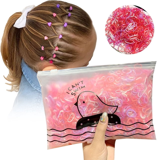 Girls Fashion Hair Ropes Disposable Elastic Rubber Bands Bulk Pack Colorful Stretch Ties for Stylish Hairstyles 1000PCS