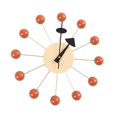 thumbnail image 4 of Elodie Round Ball Wall Clock Quiet Mid Century for Living Room Kitchen Decor Clocks Orange Ball, 4 of 8