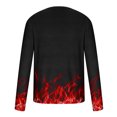 thumbnail image 5 of Meichang T-Shirt à Manches Longues pour Hommes Grands, T-Shirts Graphiques pour Hommes Décontractés à Imprimé Flamme 3D, T-Shirts Amusants à Col Rond Confortables à Manches Longues pour Hommes, 5 of 5