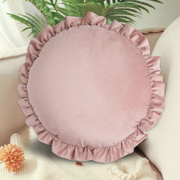 Roiihwy Round Decorative Couch Throw Pillow for Bed with Cute Handmade Tassels, Sunflower Lumbar Pillow Cushion for Sofa Chair Bed