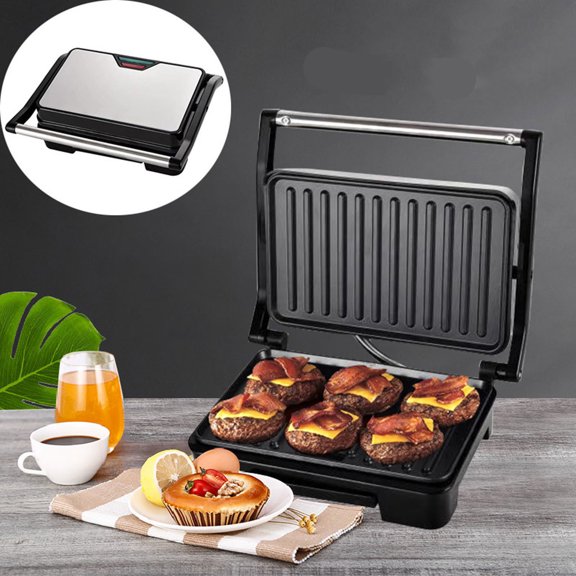 Gril à Steak et Combo pour Sandwich - Gril Barbecue Électrique d'Intérieur avec Plaques en Céramique Antiadhésives pour une Cuisson Uniforme