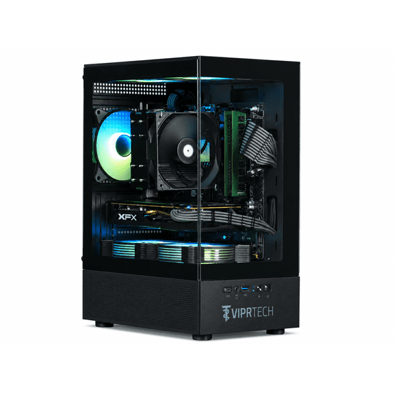 ViprTech Stryker 2.0 PC de Jeu - AMD Ryzen 7 (4,4 GHz), AMD RX 580 8 Go, 32 Go DDR4, 1 To SSD, Onyx Noir