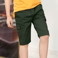 thumbnail image 1 of QIPOPIQ Boys Cargo Shorts Elastic Waist Multi Pocket Contrast Summer Shorts Clearance, 1 of 9
