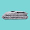 thumbnail image 1 of Sleepgram Supima 400 Thread Count Cotton Duvet Cover, Queen, Grey Stripe, 1 of 11