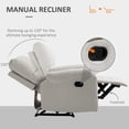 thumbnail image 4 of HOMCOM Recliner Sofa Manual Reclining Chair with Footrest for Living Room, 4 of 10