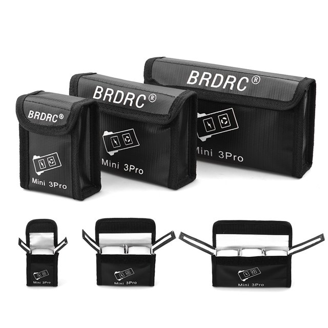 Sac de Rangement Protecteur Antidéflagrant Sécuritaire pour Batteries de Drone DJI Mini 3 Pro