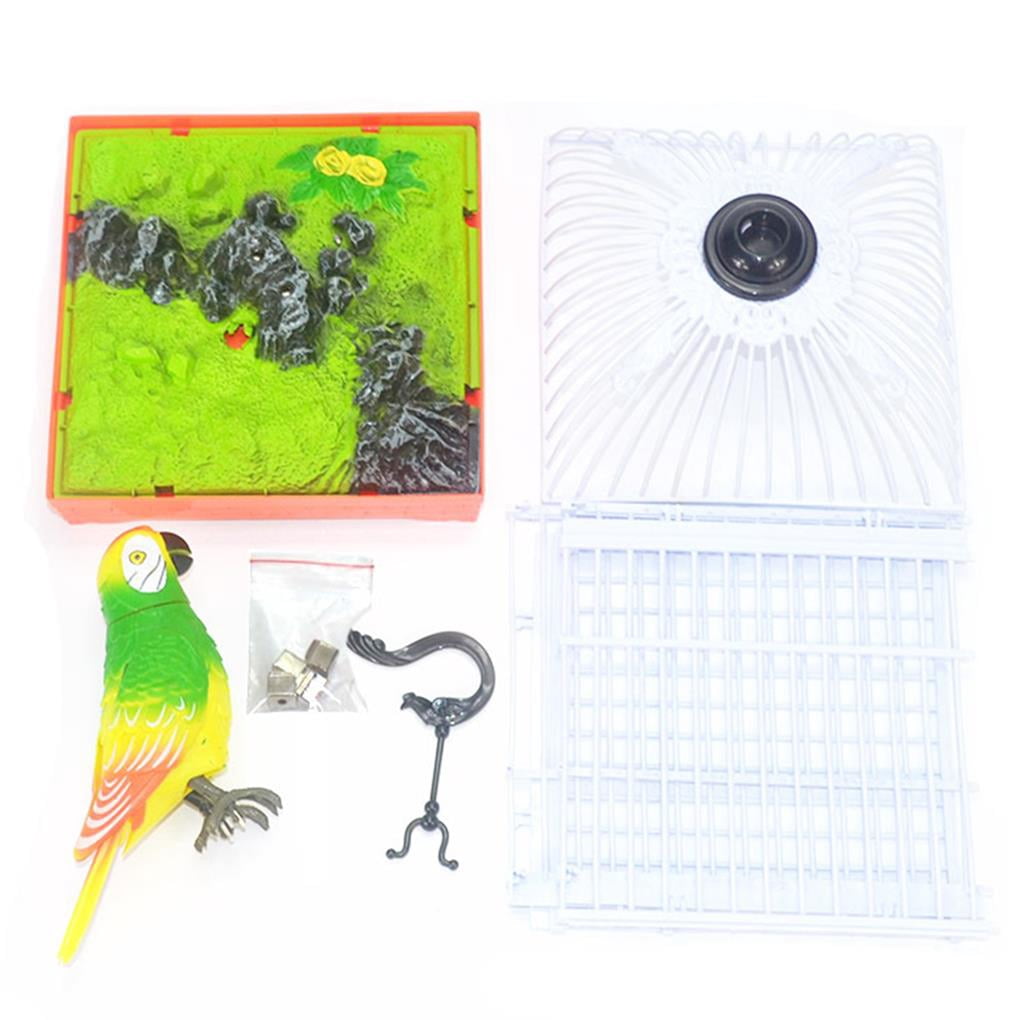VONKY Kids Sound Voice Control Activate Chirping Singing Bird Cage for Children Funny Toy Christmas Gift