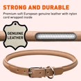 thumbnail image 3 of Dogline L1006-6 22-25 L x 0.5 W Po. Col Rond en Cuir, Brun, 3 of 5