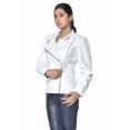 thumbnail image 1 of Ladies Cross Zip Leather Jacket, 1 of 9
