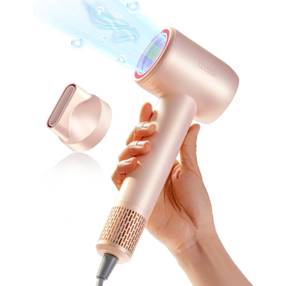 TYMO Ionic Hair Dryer for Women, High Speed Travel Blow Dryer for 5X Faster Drying & 0 Damage, Professional Portable Quiet Hairdryer with 400M Negative Ions, 4 Temps& 2
