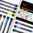 thumbnail image 4 of CaiYueKe 12 Color Magnetic Whiteboard Markers with Eraser Fine Tip Dry Erase Markers for Kids Adults Classroom Office Home School Supplies Board Markers Set, 4 of 9