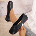 thumbnail image 2 of Black Ladies Flats Retro Two Wear Design Round Toe Shallow Mouth Solid Color Comfortable Casual Shoes For Daily Walking Office All Occasions Size 39, 2 of 9