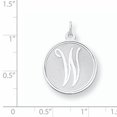 thumbnail image 2 of 925 Sterling Silver Dainty Letter W Initial Name Monogram Necklace Charm Pendant, 2 of 6