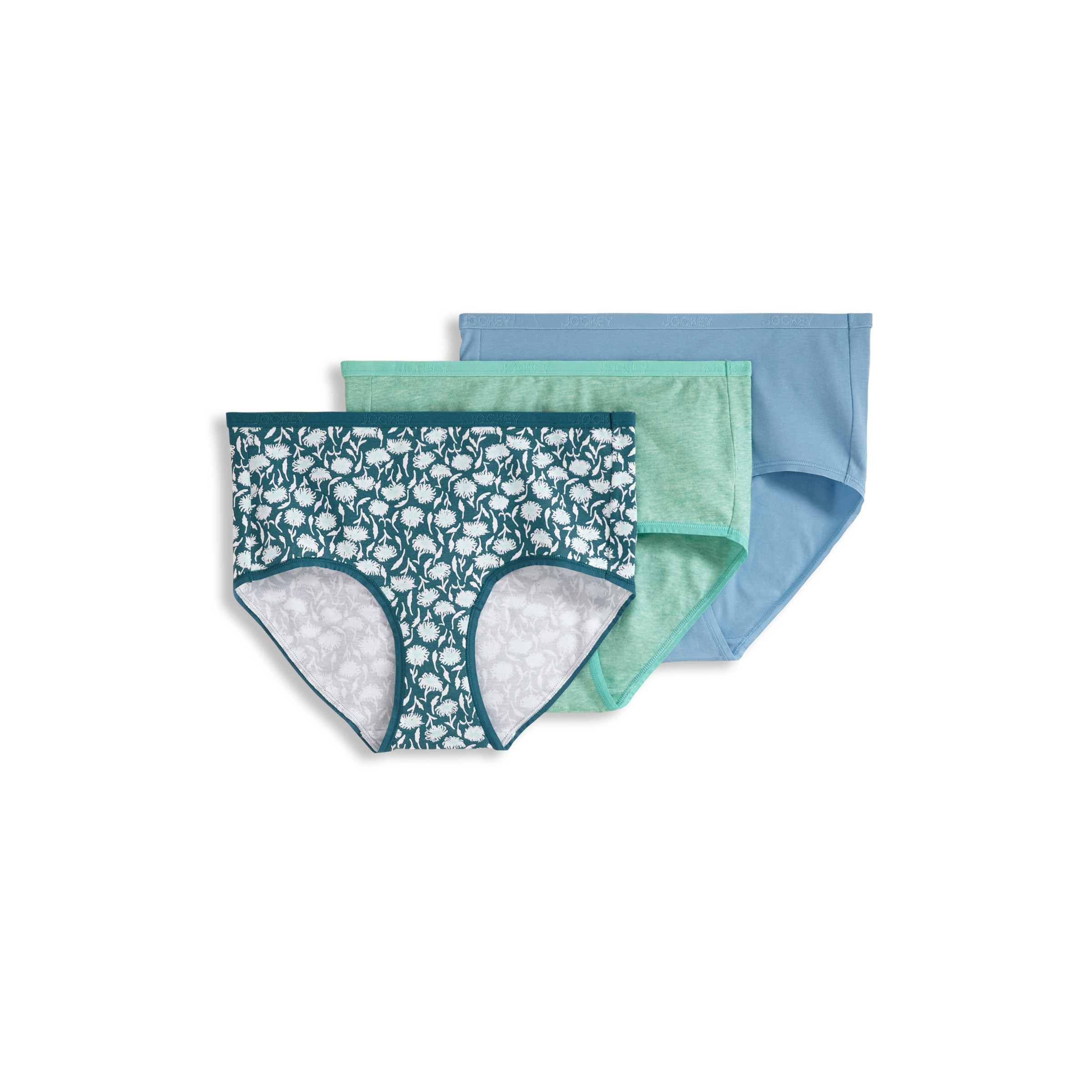 Jockey Women's Organic Cotton Stretch Logo Modern Brief - 3 Pack