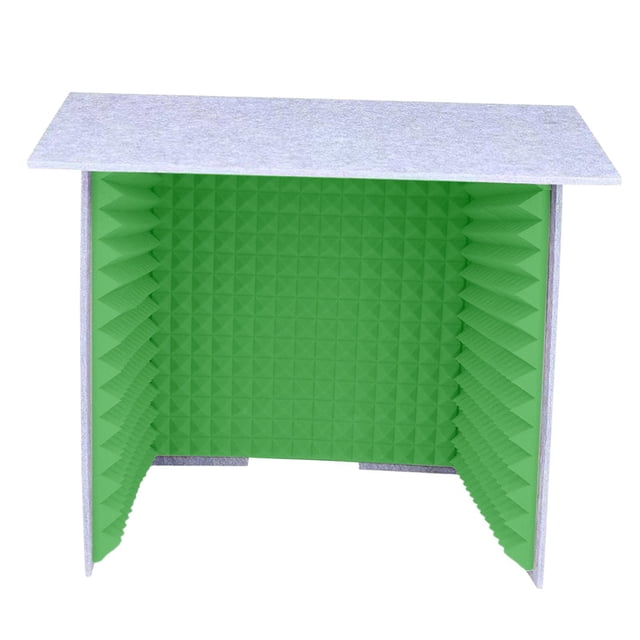 braveheart Soundproof Booth Studio Sound Recording Foam Panels Desktop Soundproof Cover Gray Green 60x60cm