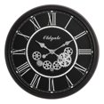 thumbnail image 2 of Monarch Specialties I 9032 - Clocks, 30" Round, Gear Mechanism, Large Oversized, Wall Clock, Black, Transitional, 2 of 4